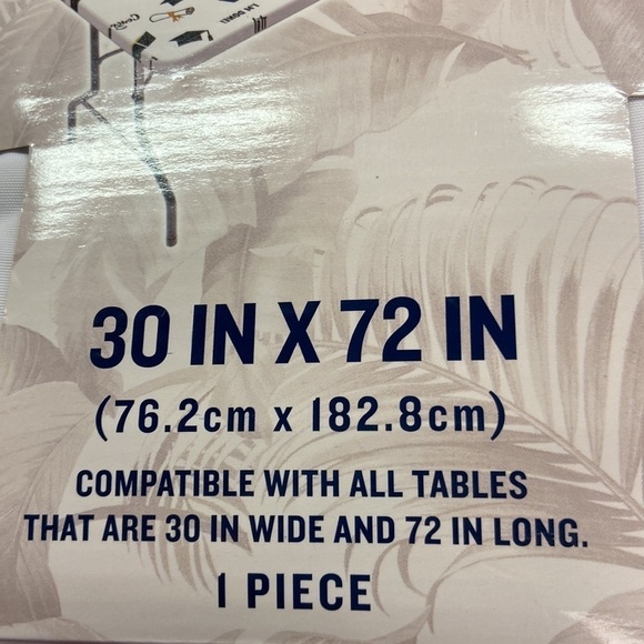 Graduation Tommy Bahama Graduation Theme Fitted Polyester Table Cover NWOT - Picture 5 of 9